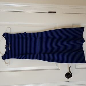 Old Navy Blue and Black Striped Dress